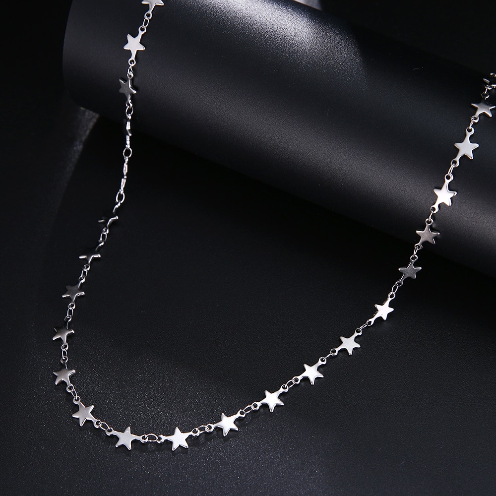 Halsband "Stars" i 925 Sterling Silverplätering