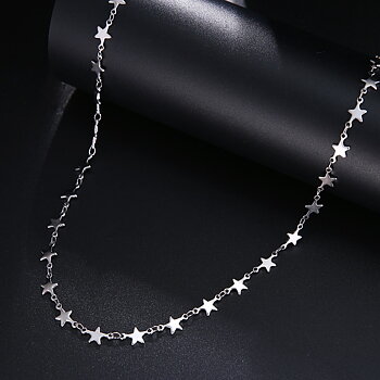 Halsband "Stars" i 925 Sterling Silverplätering