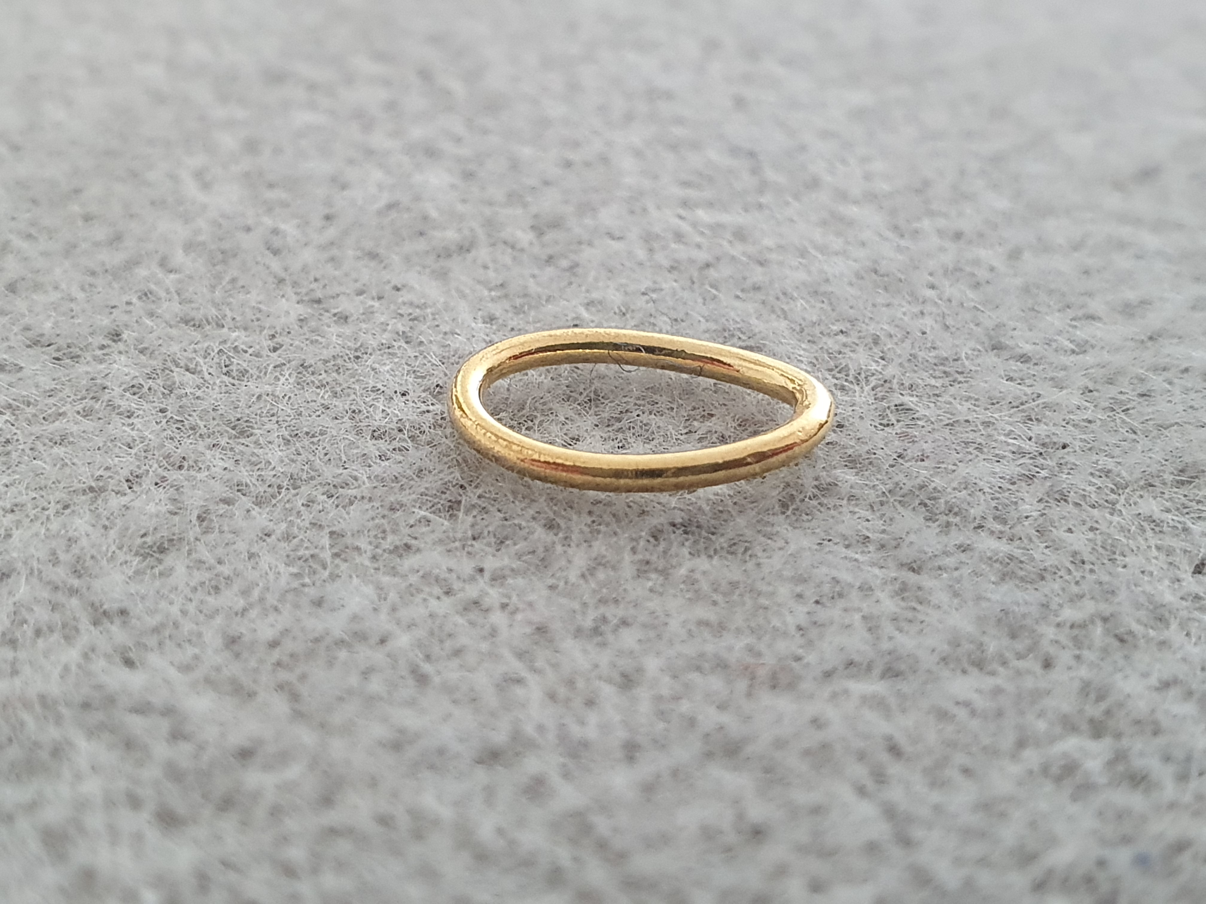 Oval motring vågig fg ca. 12x8mm Styck 925-silver - 2