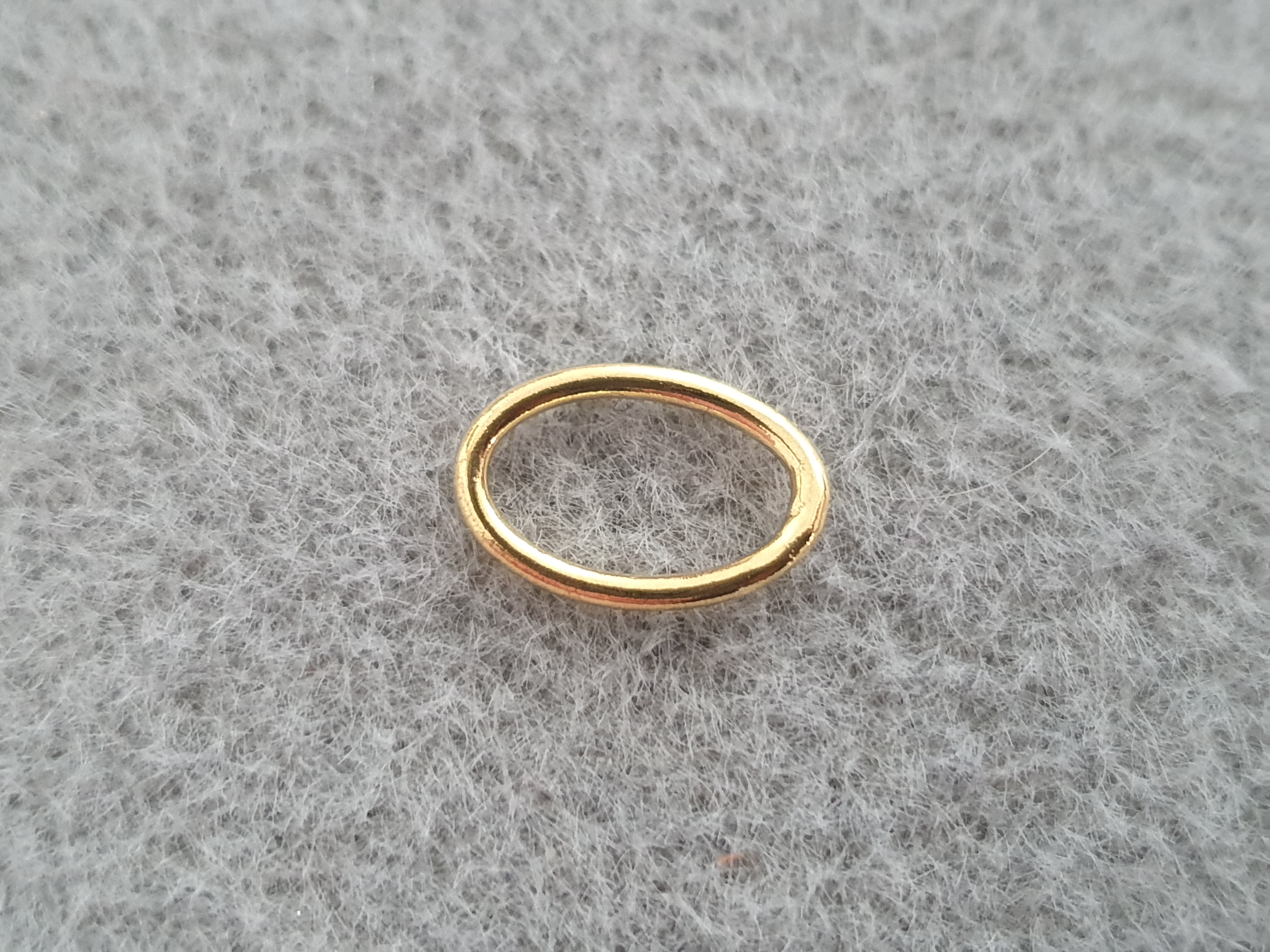 Oval motring vågig fg ca. 12x8mm Styck 925-silver