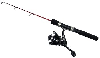 Fibe ice fishing combo with spinning reel