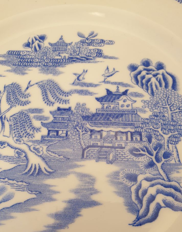  Willow blue bread plate - 2