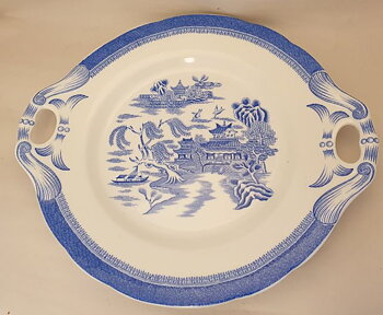  Willow blue bread plate