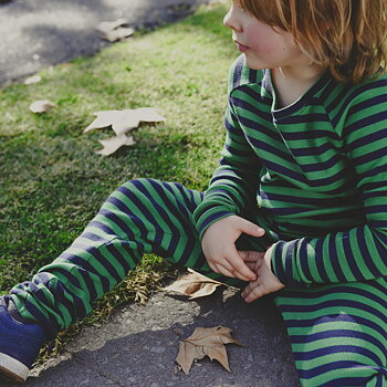 Kids pants - Blue/Green stripes