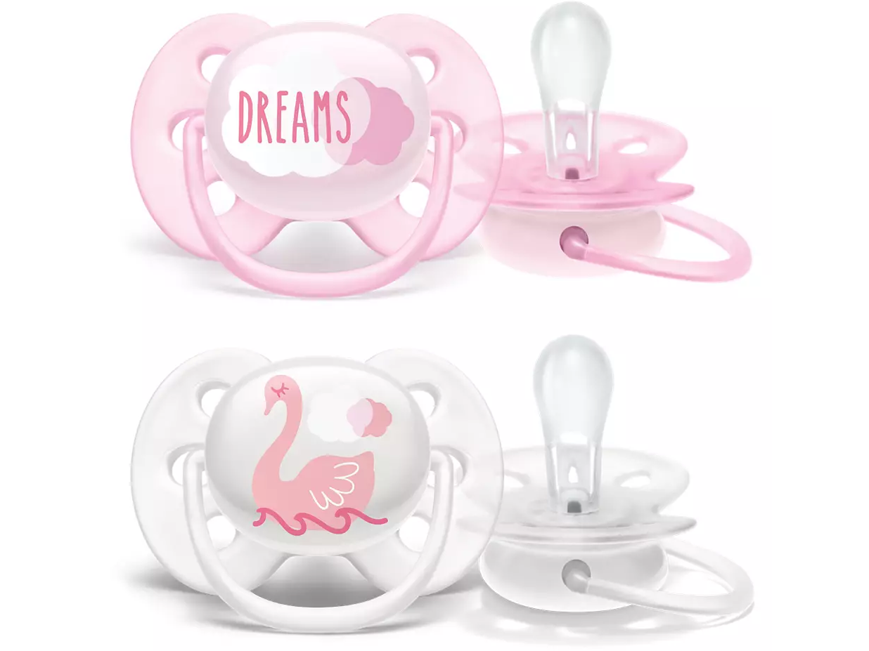 Soother Ultra Soft 0-6m 2 pack Dreams/Svan - Philips Avent