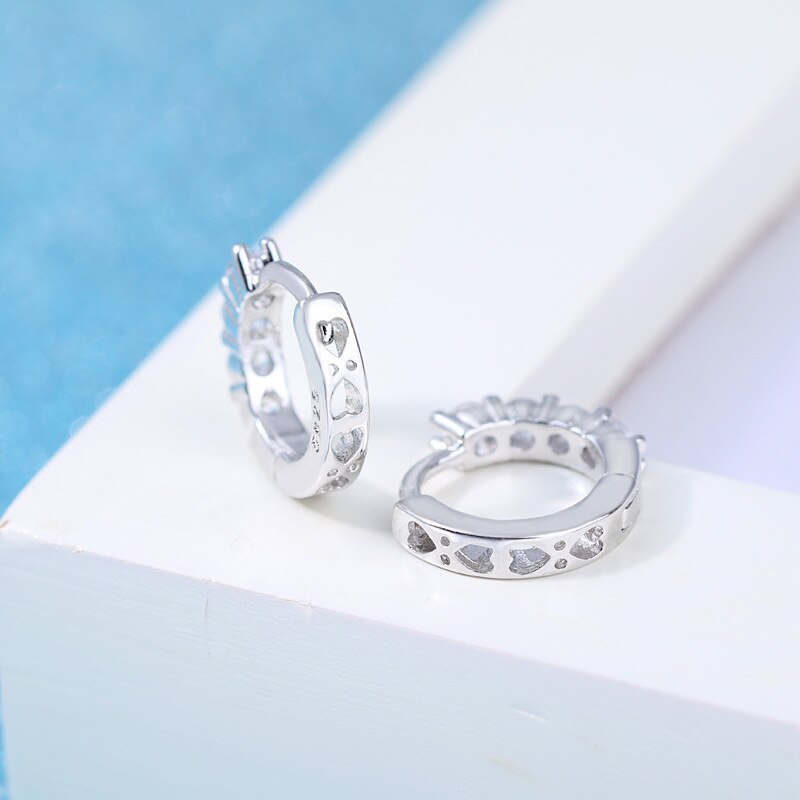 Örhängen med Cubic Zirconia och i 925 Sterling Silverplätering - 3