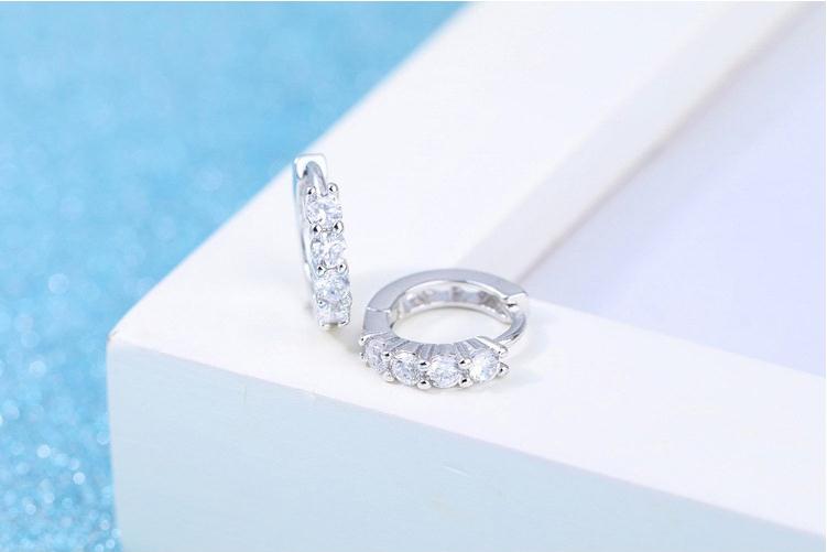 Örhängen med Cubic Zirconia och i 925 Sterling Silverplätering - 7
