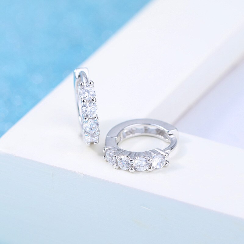 Örhängen med Cubic Zirconia och i 925 Sterling Silverplätering - 2