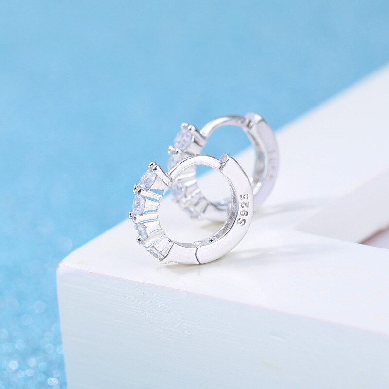 Örhängen med Cubic Zirconia och i 925 Sterling Silverplätering - 4