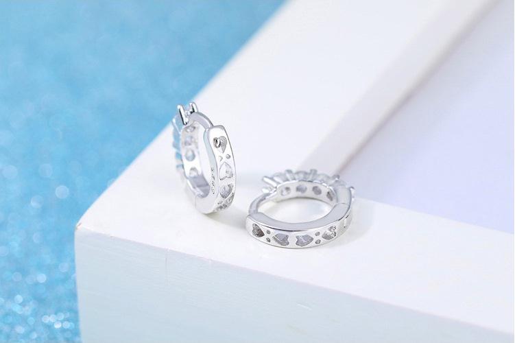 Örhängen med Cubic Zirconia och i 925 Sterling Silverplätering - 6