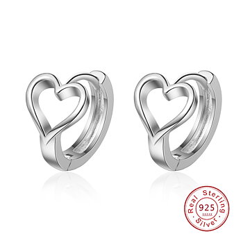 Örhängen "Heart"  i 925 Sterling Silver