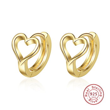 Örhängen "Heart"  i 925 Sterling Silver med 18K Guldplätering