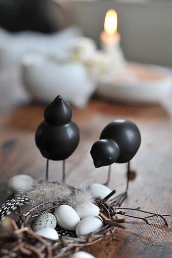 Fåglar - Swedish Birds - Svart - Keramik - 2-pack