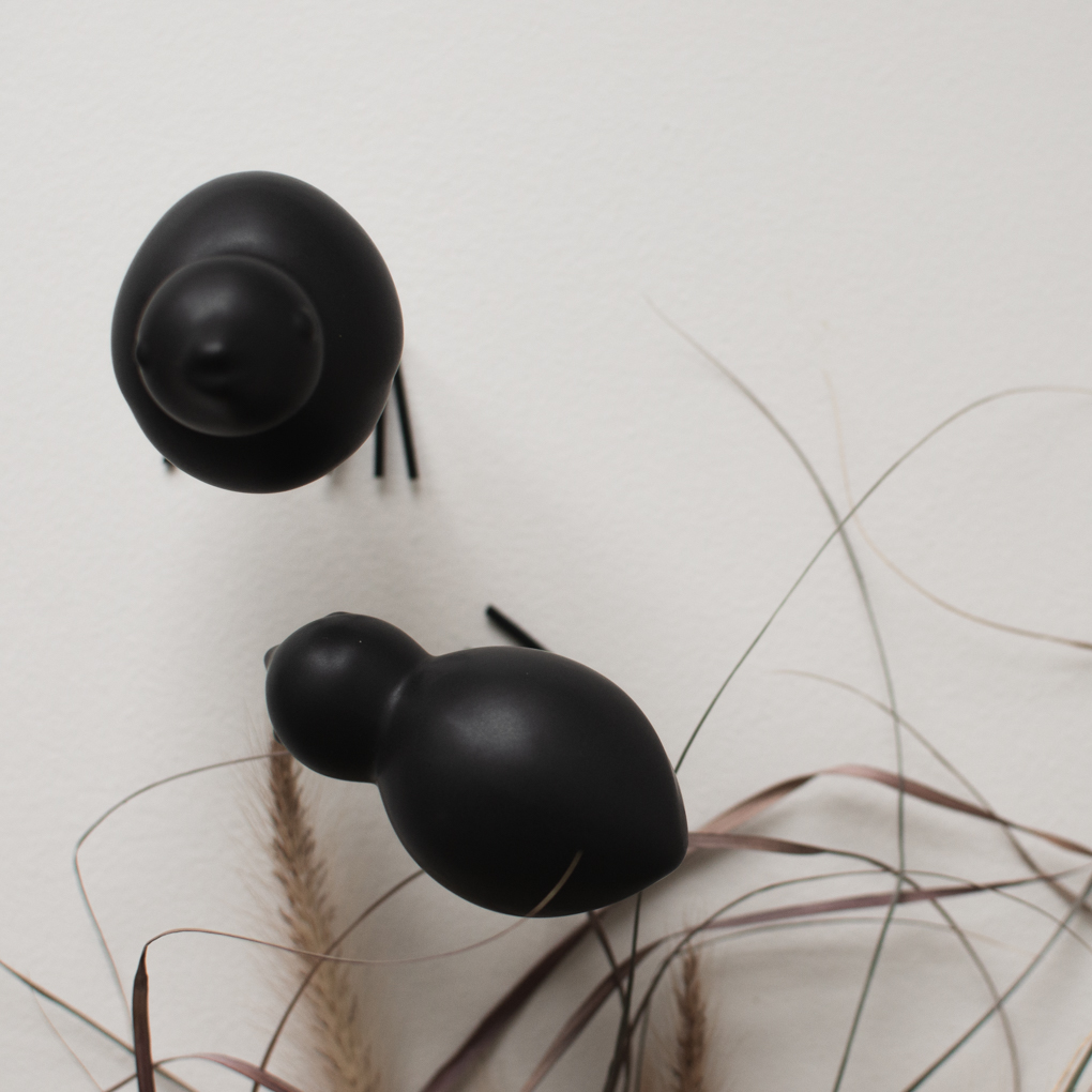 Birds - Swedish Birds - Black - Ceramic - 2-pack - 6
