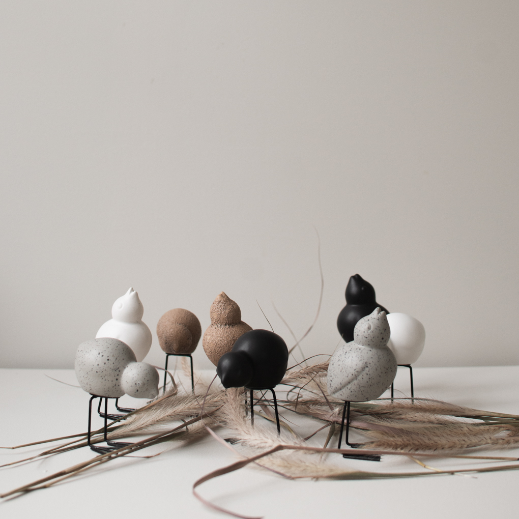 Birds - Swedish Birds - Black - Ceramic - 2-pack - 3
