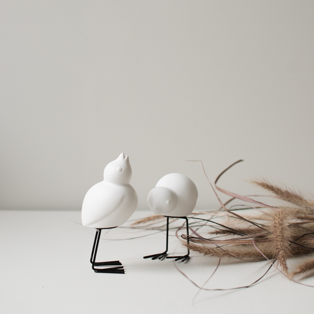 Fåglar - Swedish Birds - Vit - Keramik - 2-pack - 2