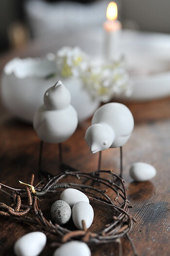 Fåglar - Swedish Birds - Vit - Keramik - 2-pack