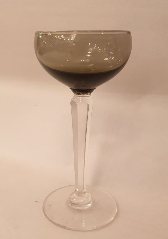  Liqueur glass cut stem gray cup