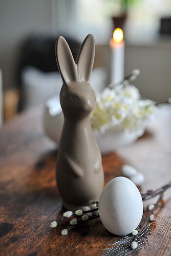 Swedish Rabbit - Påskhare - Kanin - Hare - Keramik - Dust - Stor