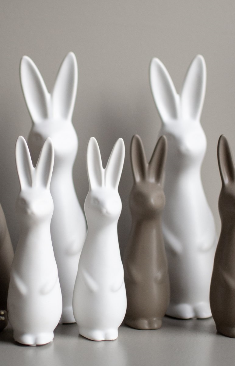 Swedish Rabbit - Easter Bunny - Rabbit - Hare - Ceramic - White - Small - 2
