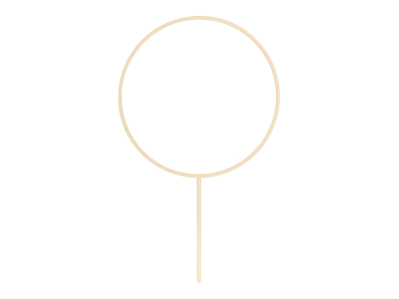 Cake topper | Cirkel | Trä  -1