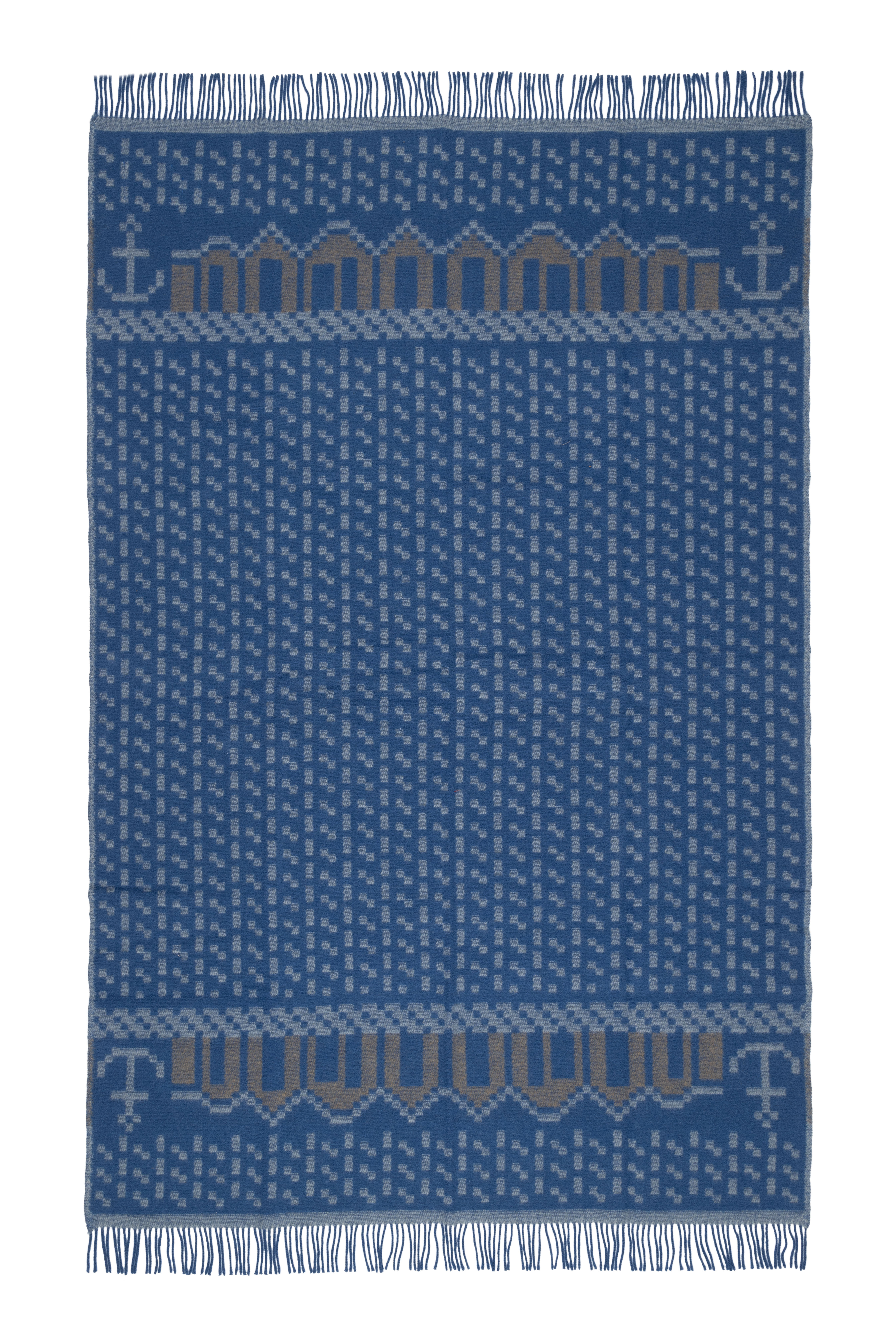 SKAFTÖ MARIN, COUVERTURE EN LAINE, 130 x 200 cm - 2
