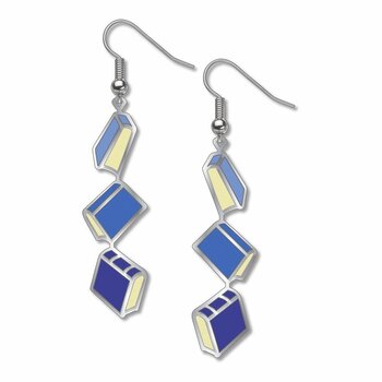 David Howell & Co : Books Earrings - örhängen blå 
