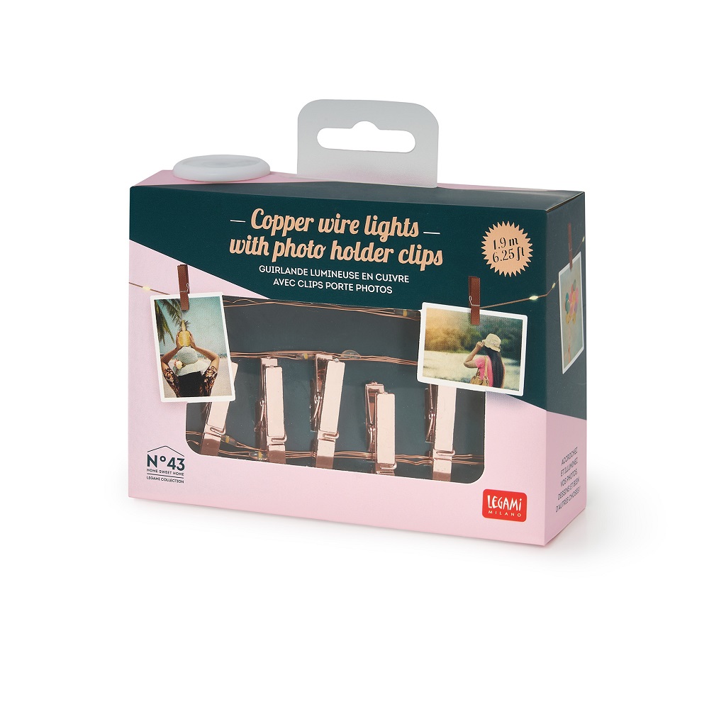 Copper wire lights med fotohållare - 3