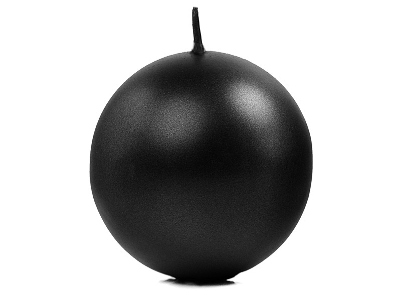 Stearinljus klot Svart metallic
