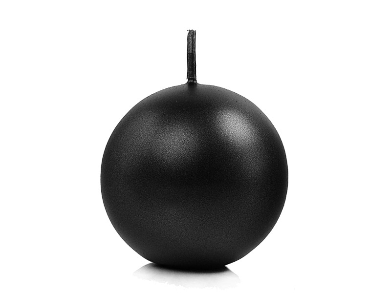 Stearinljus klot Svart metallic - 2