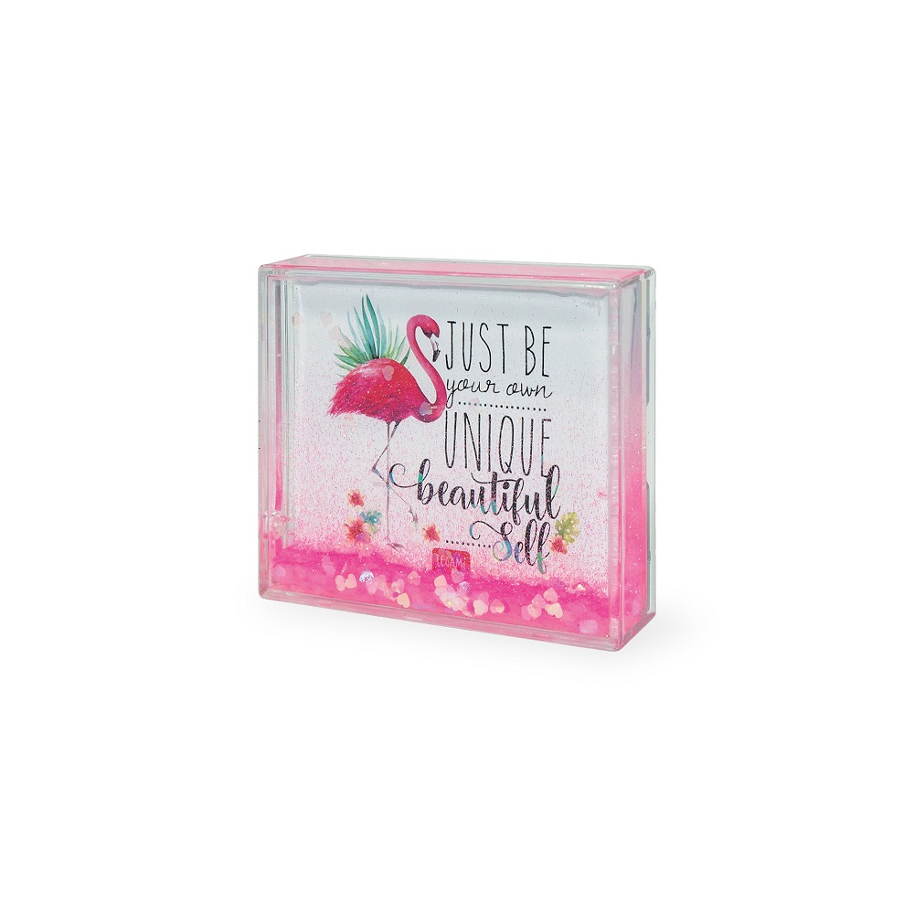 Glitter-fotoramme, Small - Flamingo