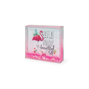 Glitter-fotoramme, Small - Flamingo