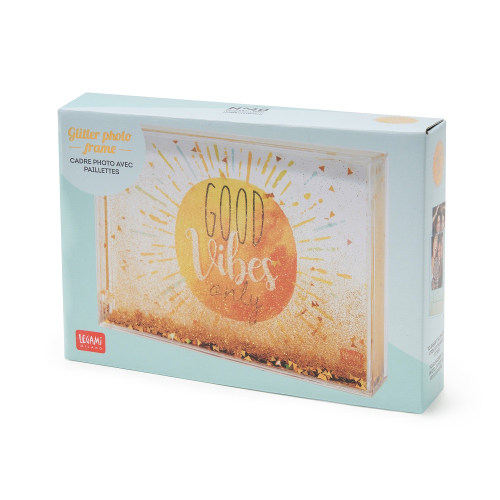 Glitter-fotoram, Medium - Good Vibes - 3