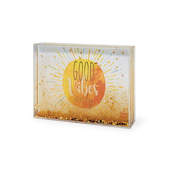 Glitter-fotoramme, Medium - Good Vibes