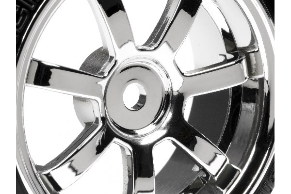 Hpi 4739 t-drift tire 26mm rays 57s-pro wheel chrome 2 pcs - 4