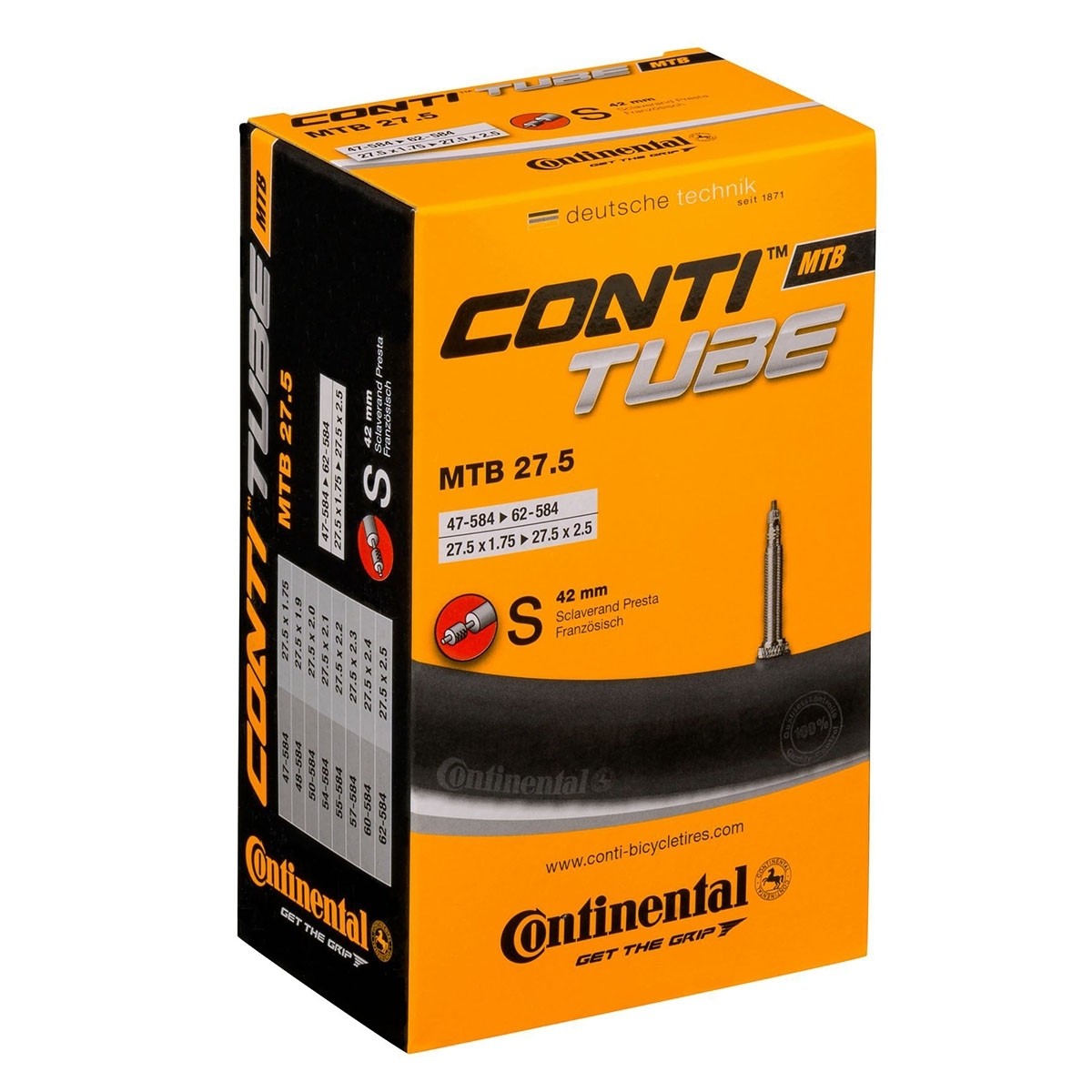 Slang CONTINENTAL MTB 27,5" RACERVENTIL