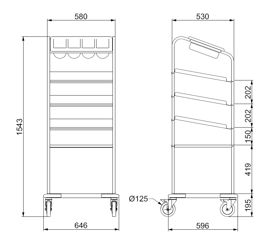 Trolley and cutlery module - OMNIA - 2