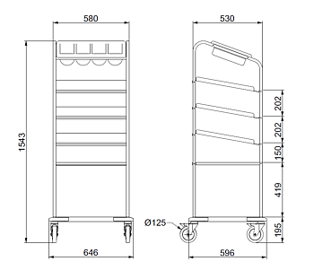 Trolley and cutlery module - OMNIA