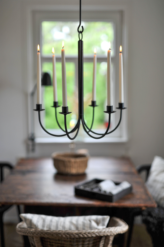 Chandelier - Black - Wrought iron - Ø: 40 cm H: 46 cm - 2