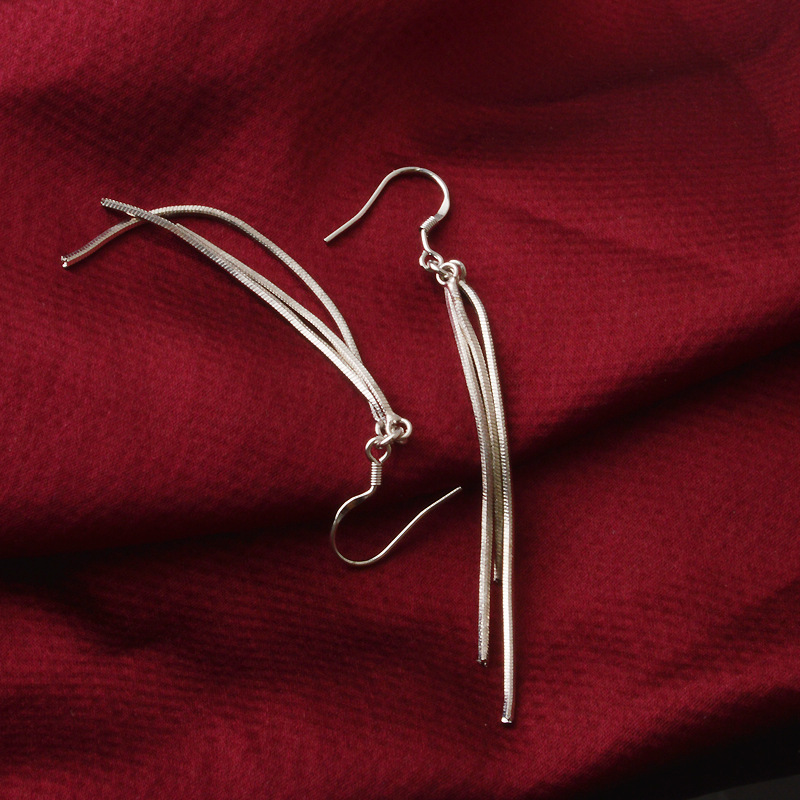 Örhängen "tassel" i 925 Sterling Silverplätering - 5