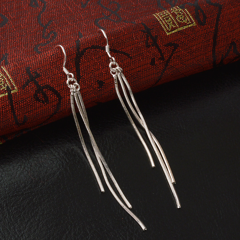 Örhängen "tassel" i 925 Sterling Silverplätering - 3