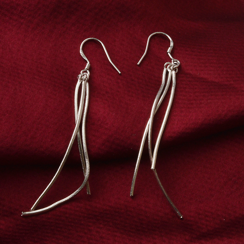 Örhängen "tassel" i 925 Sterling Silverplätering - 4