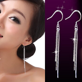 Örhängen "tassel" i 925 Sterling Silverplätering