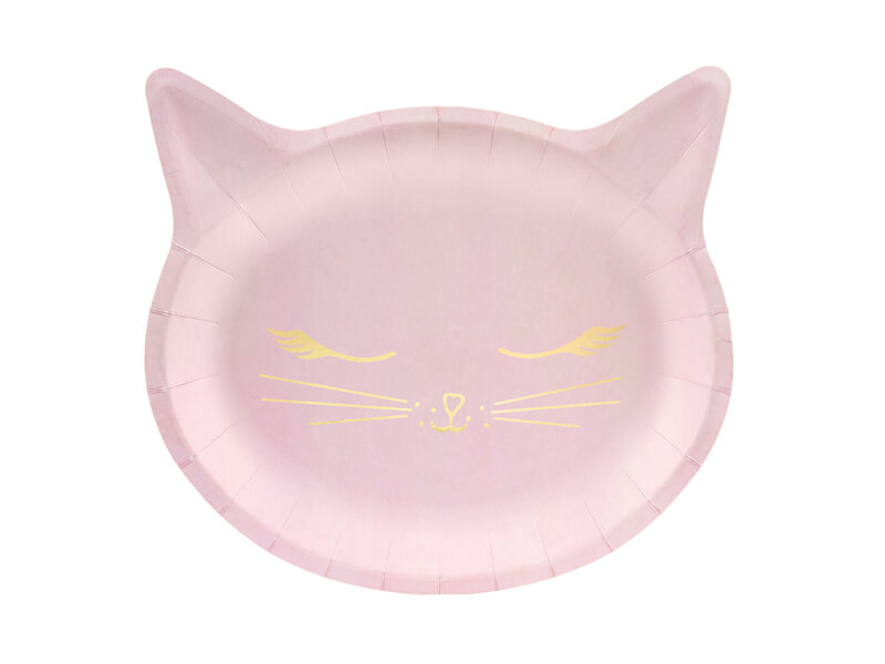 Papptallrikar Rosa Katter  - 3