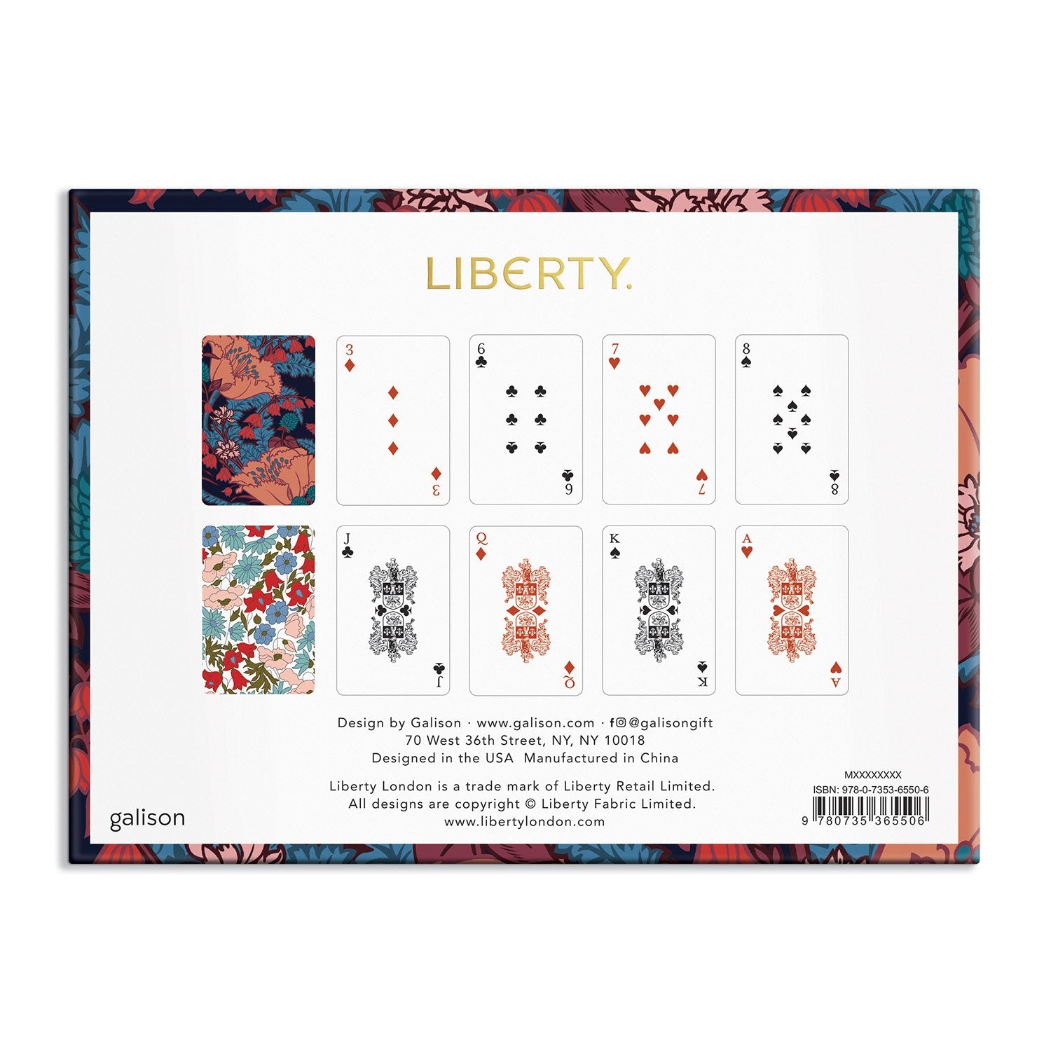 Liberty London : Floral Playing Card Set - Två spelkortslekar i fin ask - 3