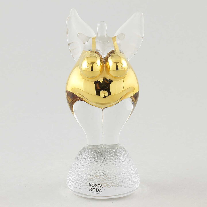 Kjell Engman (2021) Golden Angel with Swelling Forms 13 cm