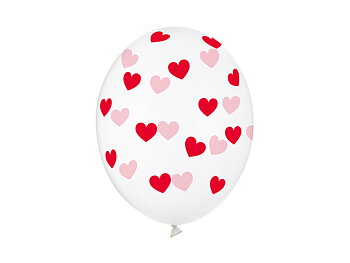 Ballonger 6-pack  30 cm Röda hjärtan