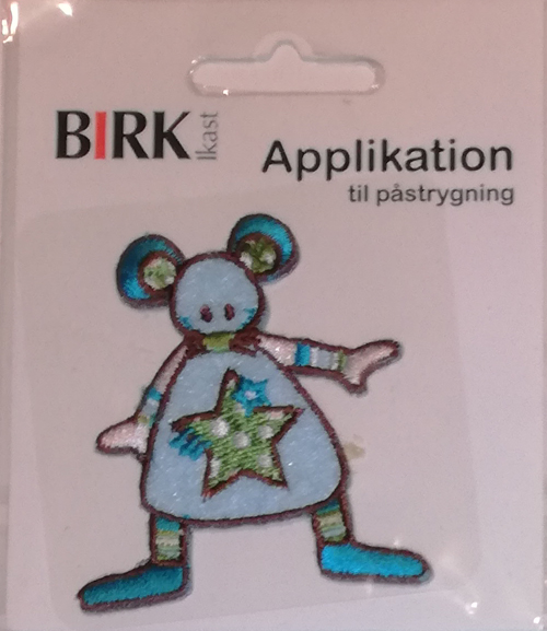 Tygmärke/Applikation - Mus, påstrykningsbar