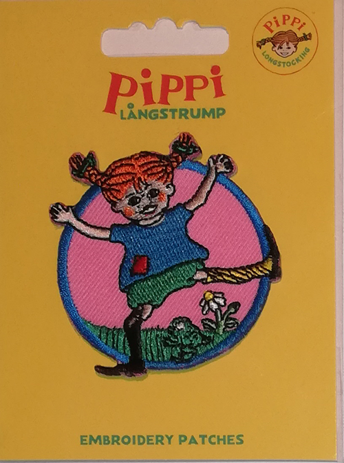 Tygmärke/Applikation - Pippi Långstrump helfigur, påstrykningsbart