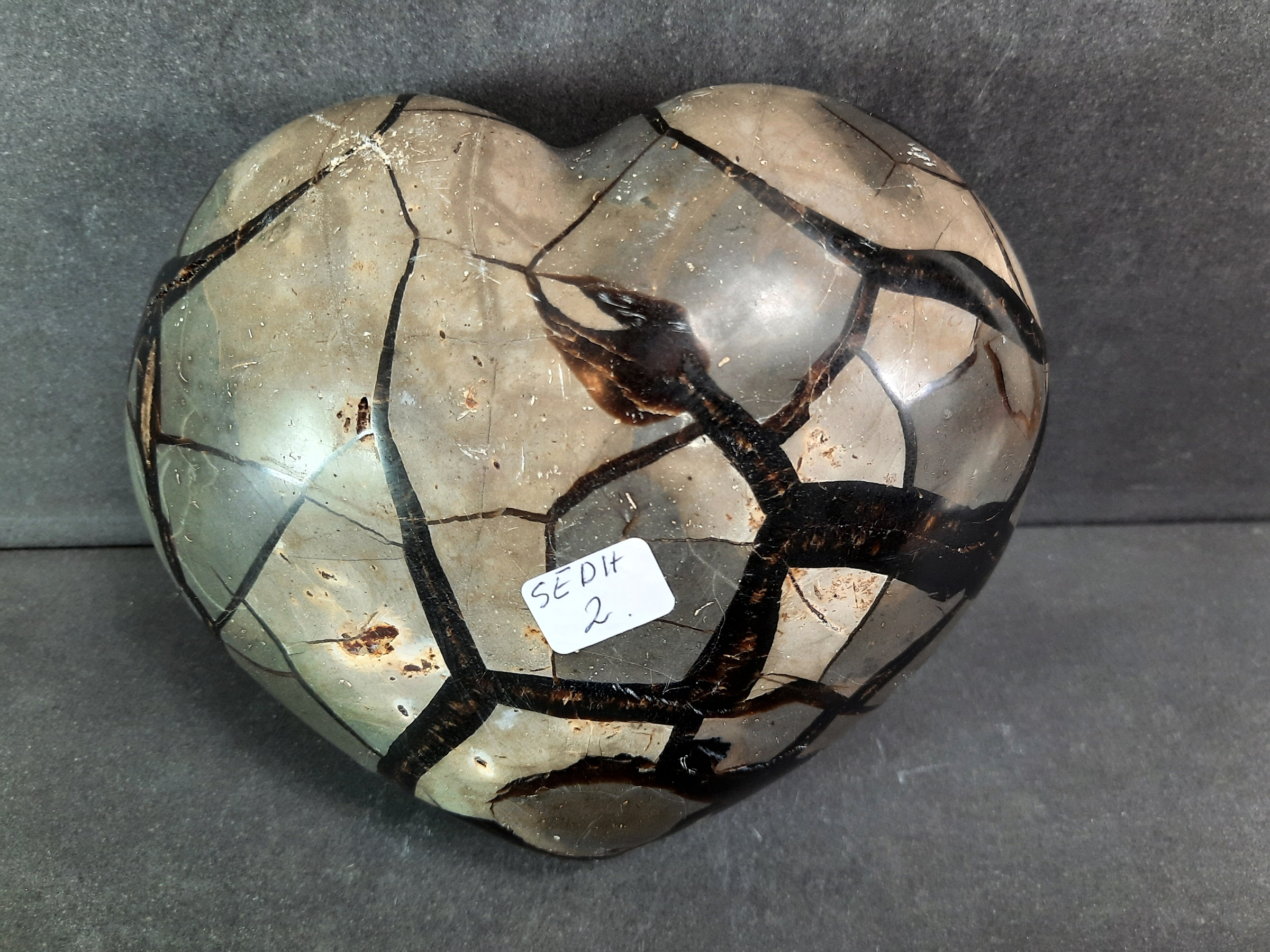 Septaria (Drakägg) Hjärta - 1.8kilo - 2